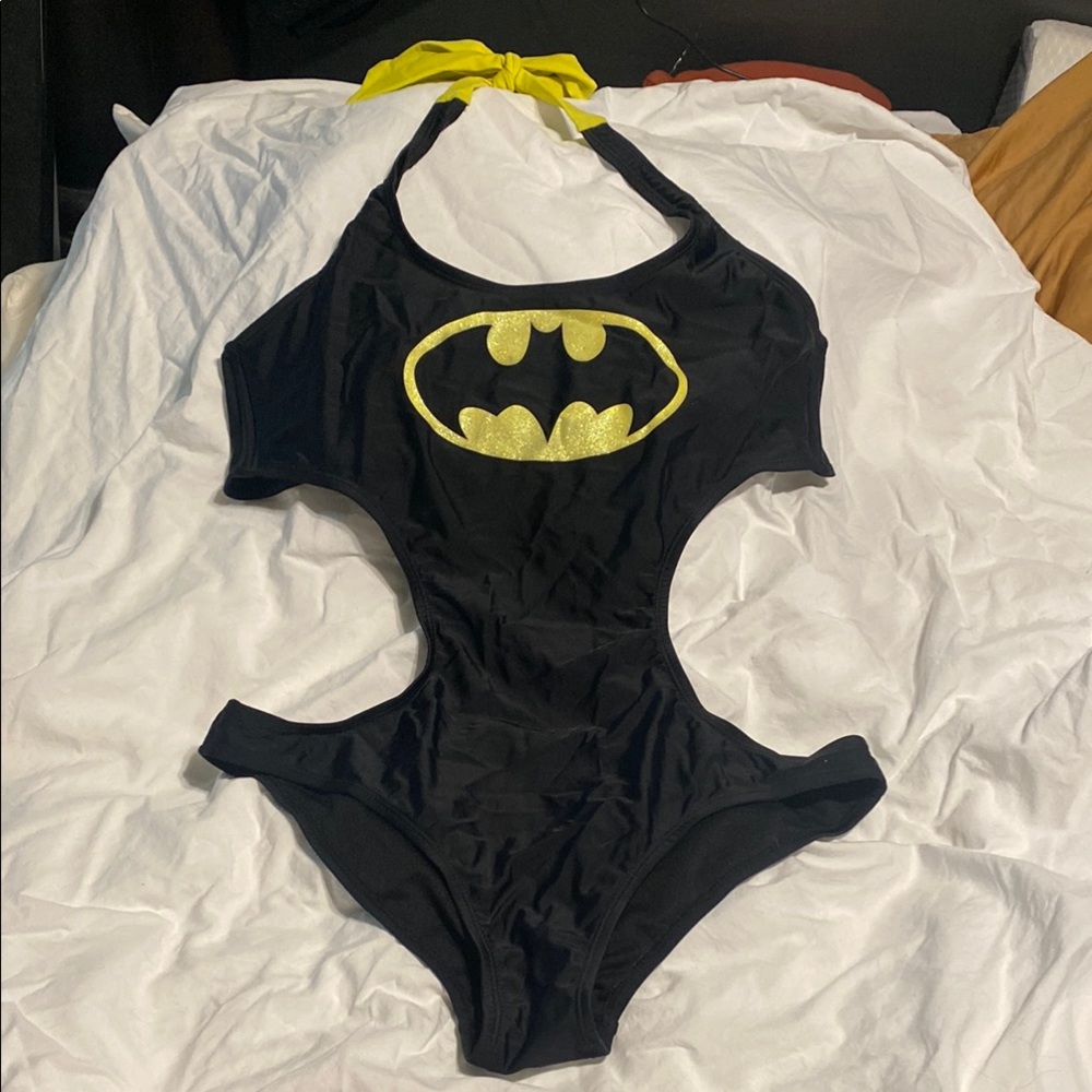 Sexy Black and Yellow Batman Swimsuit